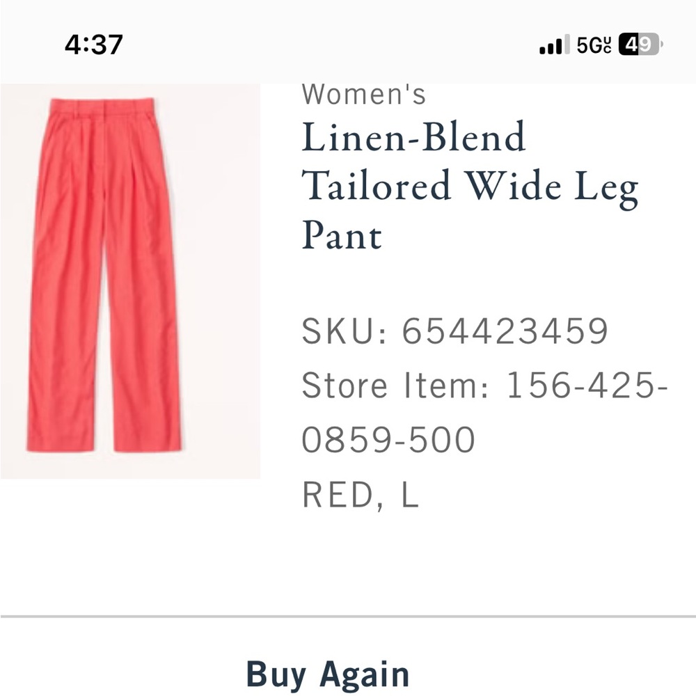 Abercrombie tailored linen pants